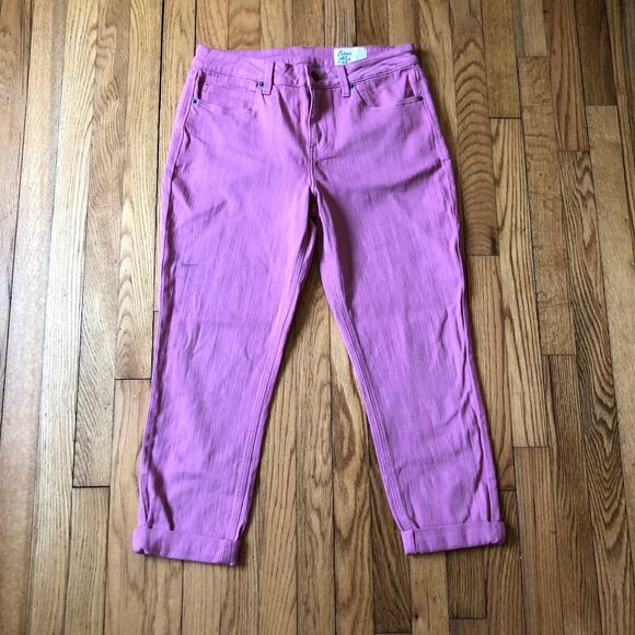 Cosmic Blue Love NWT Flamingo Pink Cropped Jeans Size 29P - Picture 1 of 10